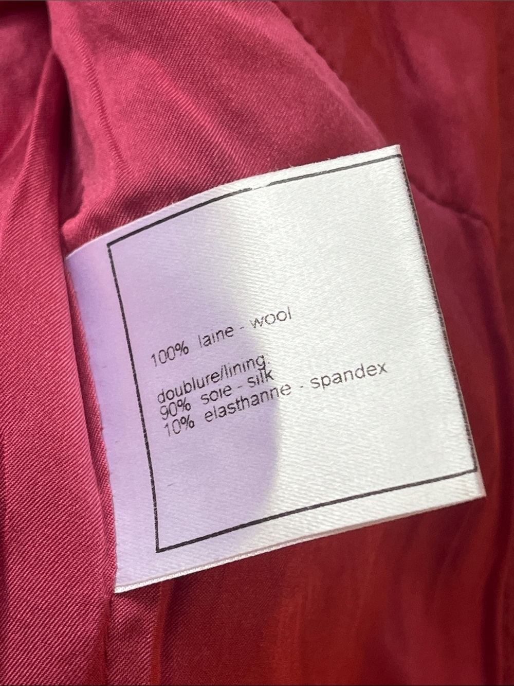 CHANEL Vintage Raspberry Pink Wool Blend Tailored Jacket Blazer - Picture 12 of 15
